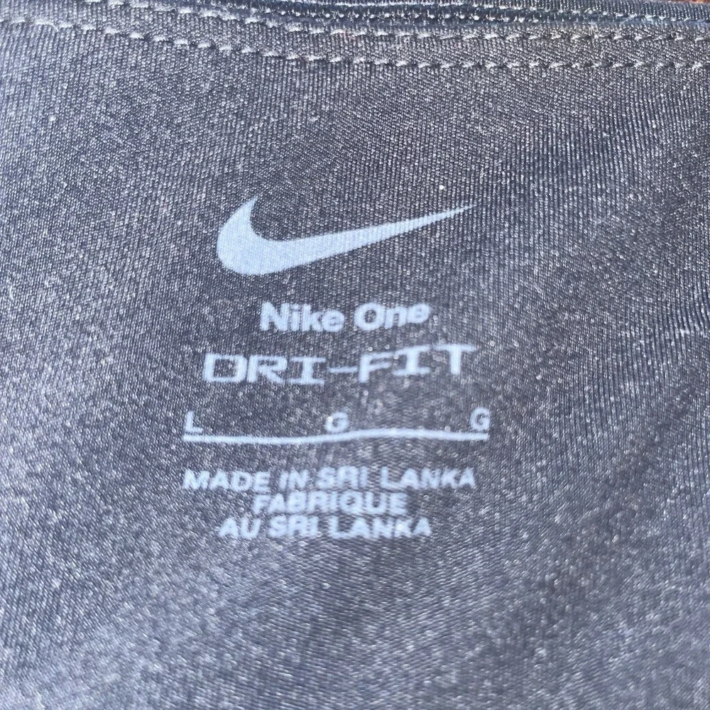 Nike One Women's Size Large Wrap High Waisted Compression Black Leggings